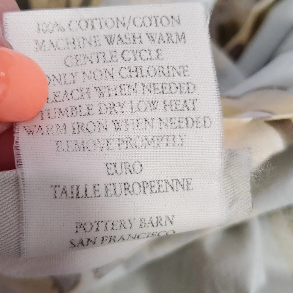 Pottery Barn cotton floral pillow case